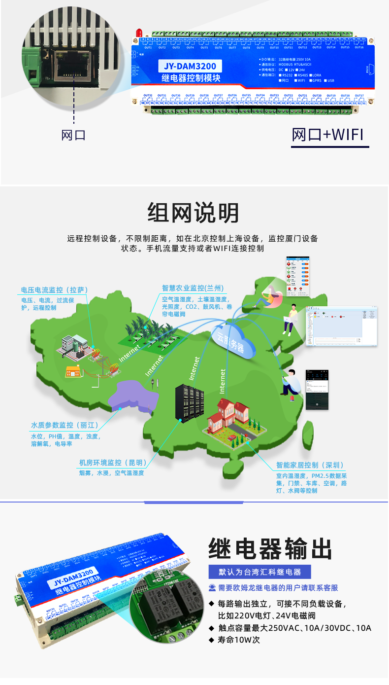 云平台 DAM-3200 远程智能控制器组网说明