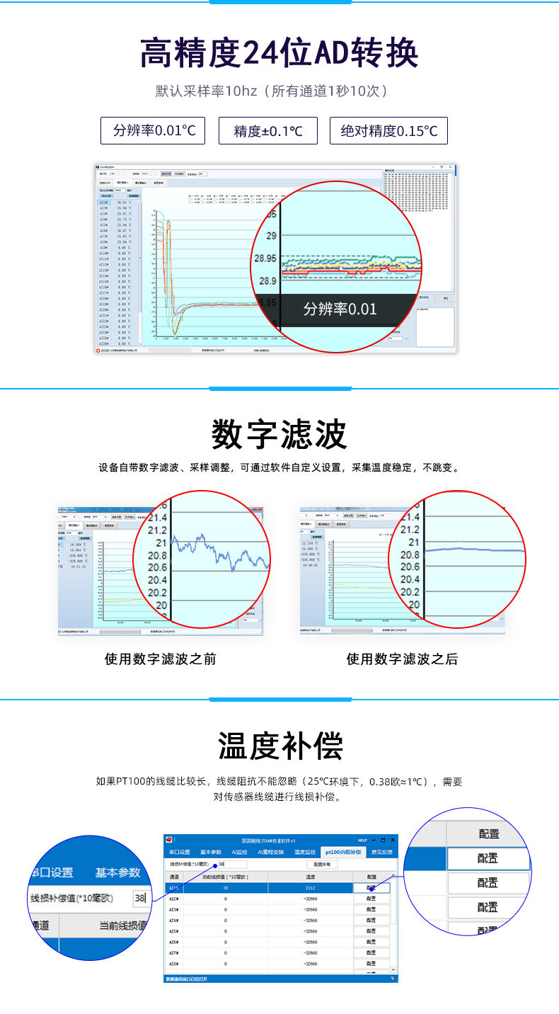 DAM-1AI16PT8 温度采集模块接线说明