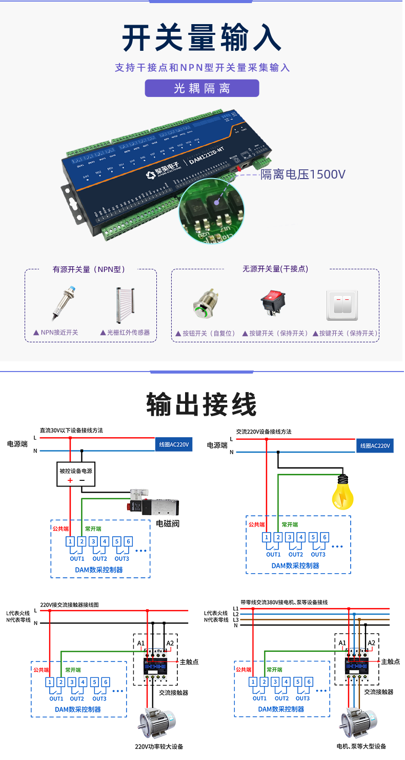 LoRa1212D-MT LoRa无线测控模块开关量输入